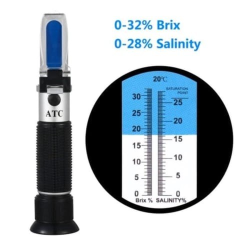 Refractometer 0-32% sugar 0-28% salt Refraktometer Gula Garam- B190033