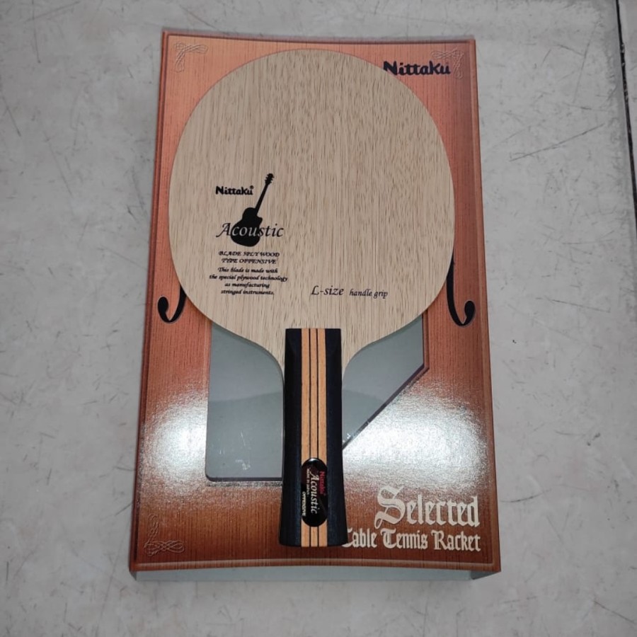 KAYU PINGPONG TENIS MEJA NITTAKU ACOUSTIC L HANDLE PREMIUM JAPAN ORI