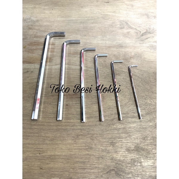 Kunci L Tekiro 3,4,5 mm / Kunci L Satuan 3,4,5MM
