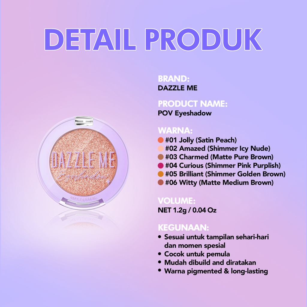 DAZZLE ME POV Eyeshadow | Eyeshadow Glitter DAZZLE ME ( YOU MAKEUPS OFFICIAL STORE )