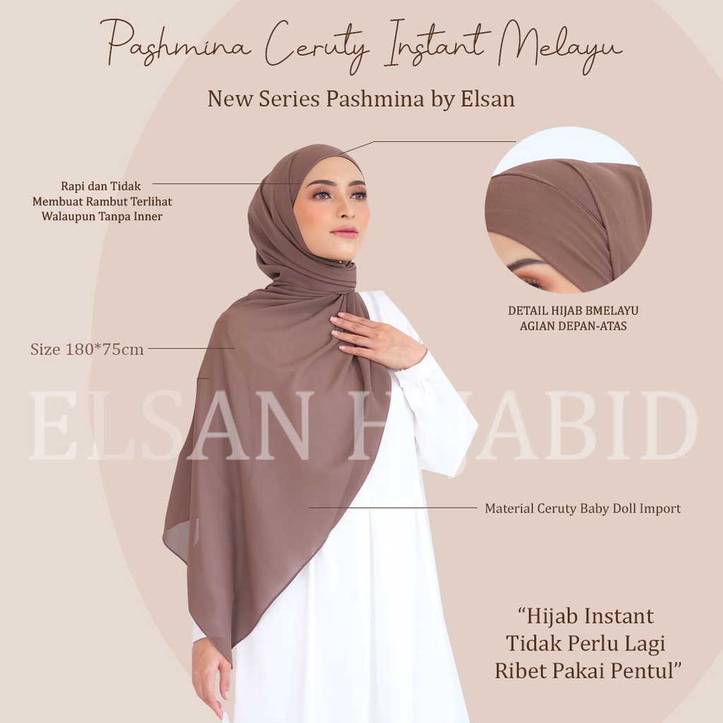 Pashmina  Instant tali malaysia /pashmina instan tali melayu/ ceruty babydoll premium