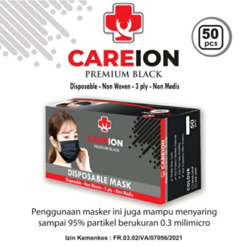 Masker 3ply CAREION ISI 50pcs