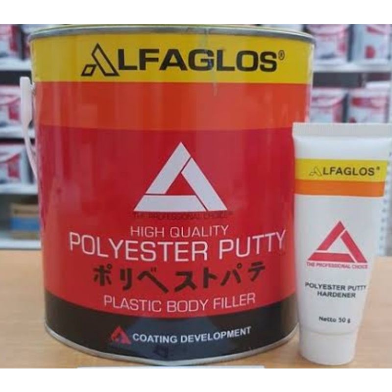 Dempul Alfagloss Besi Motor Mobil 3KG galon Dempul Mobil Dempul Plastic