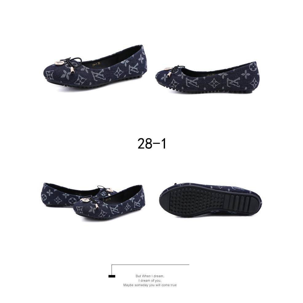 Louis Vuitton Monogram Denim Ballet Flat Shoes 28-1