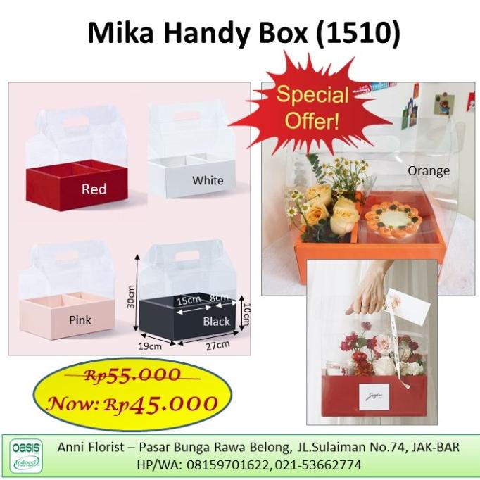 

[COD] Mika Handy Bag (1510), box mika, Aksesoris toko bunga [COD]