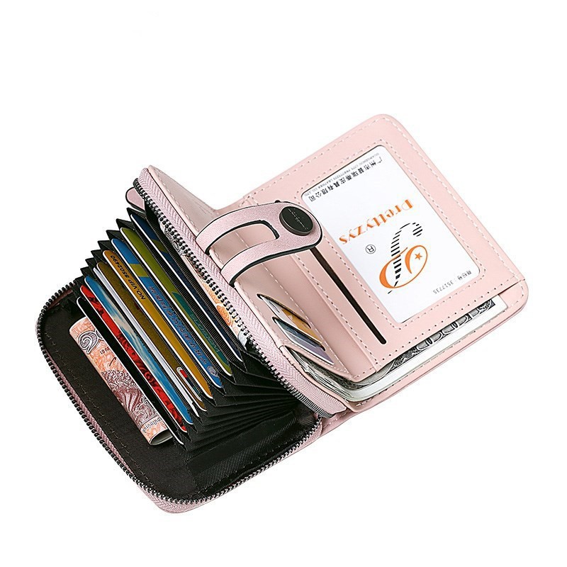 Dompet pendek wanita dompet koin terlipat dompet kartu Dompet pendek wanita dompet koin terlipat dompet kartu