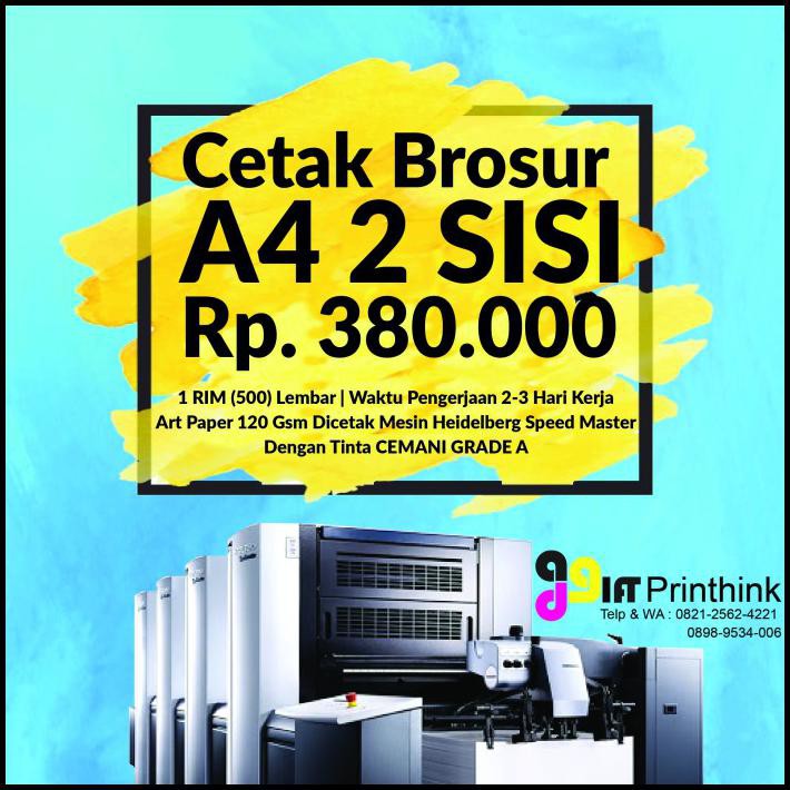 

Cetak Brosur A4 (2 Sisi) 1 Rim / 500 Lbr | Art Paper 120 Gr Termurah