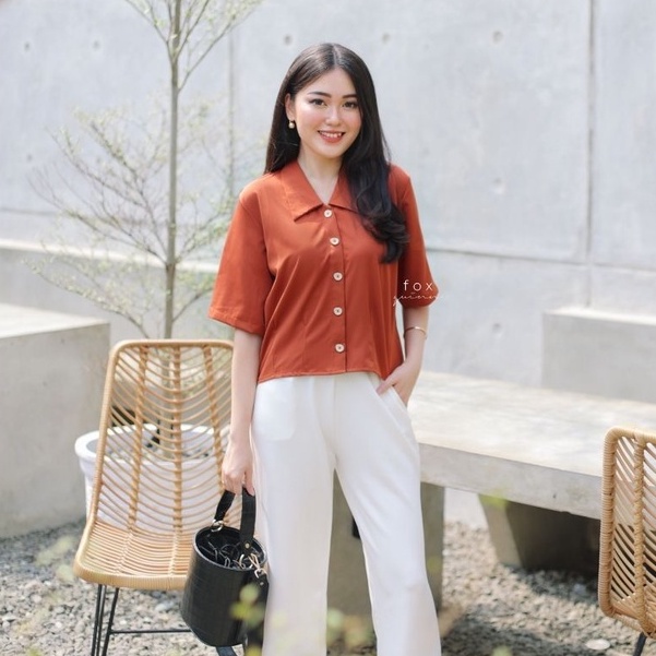 Foxquinn CALLA TOP - Blouse Wanita-Terracota