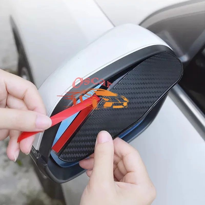 Talang Air Spion Mobil Motif Sporty / Topi Penahan Dan Pelindung Spion Mobil