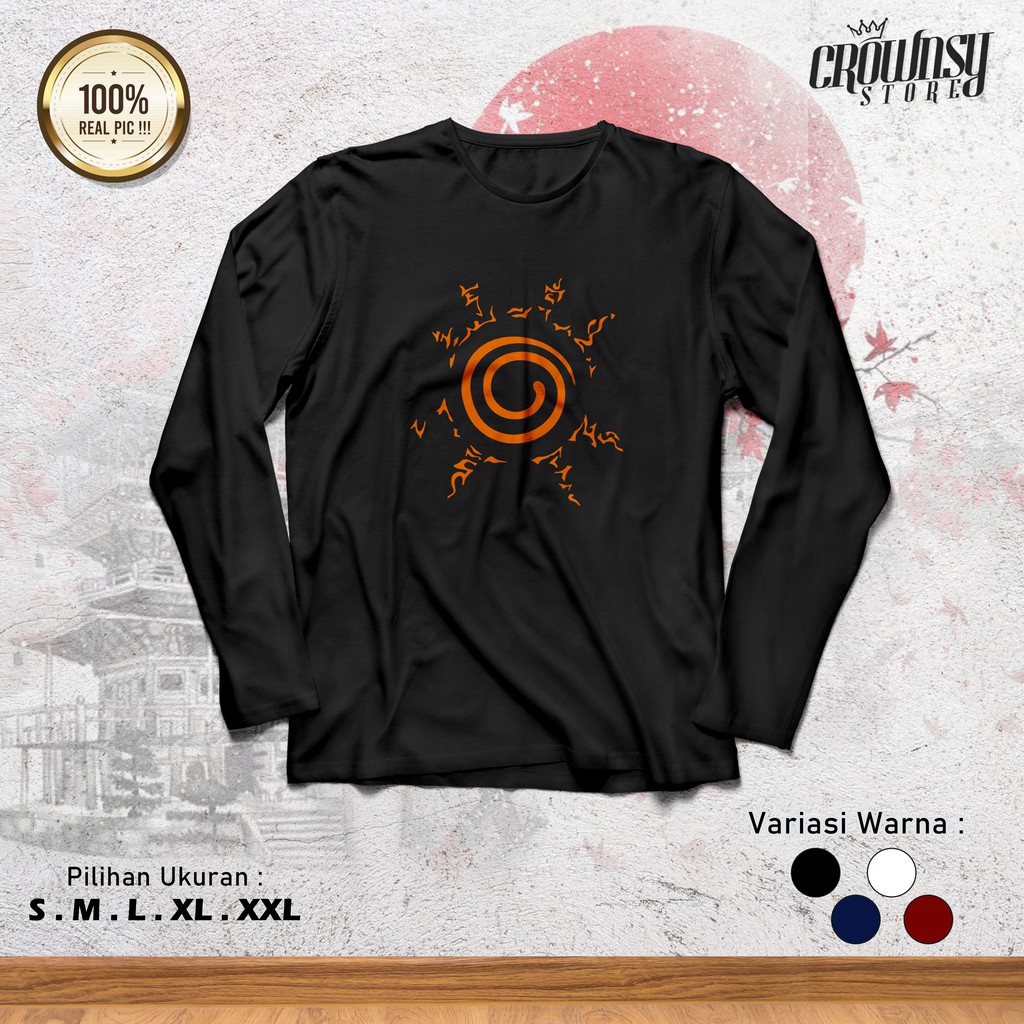 KAOS PANJANG ANIME KERN & NYAMAN COMBED 30S NARUTO SEGEL ...