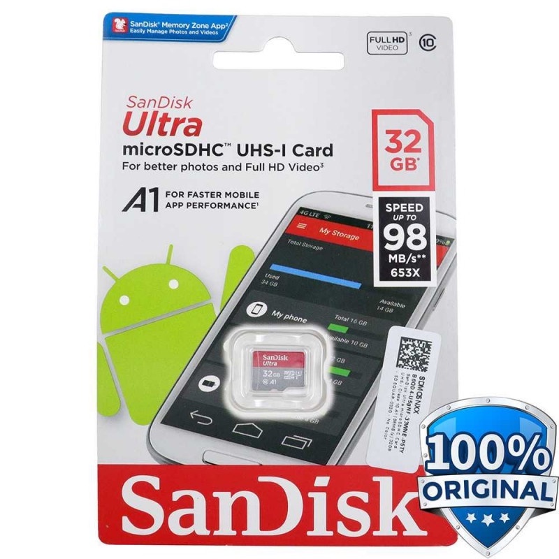 MicroSD Memory Card Class 10 A1 100MBs 16GB 32GB 64GB 128GB 200GB