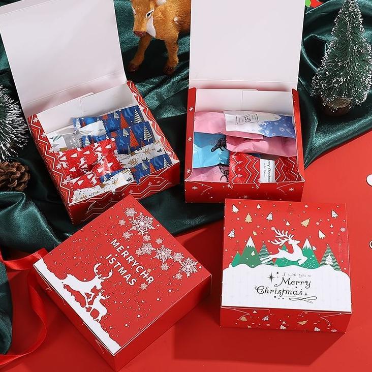 

(PROMO RSK65) BOX NATAL MERAH HAMPER MERRY CHRISTMAS KOTAK NATAL 14X14 NB30 ✱