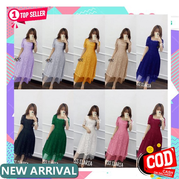 Dress Wanita Terbaru 2022//Lashtiq Dress//Long Dress Wanita Korean Style Kekinian Dress Ilaria Bruka