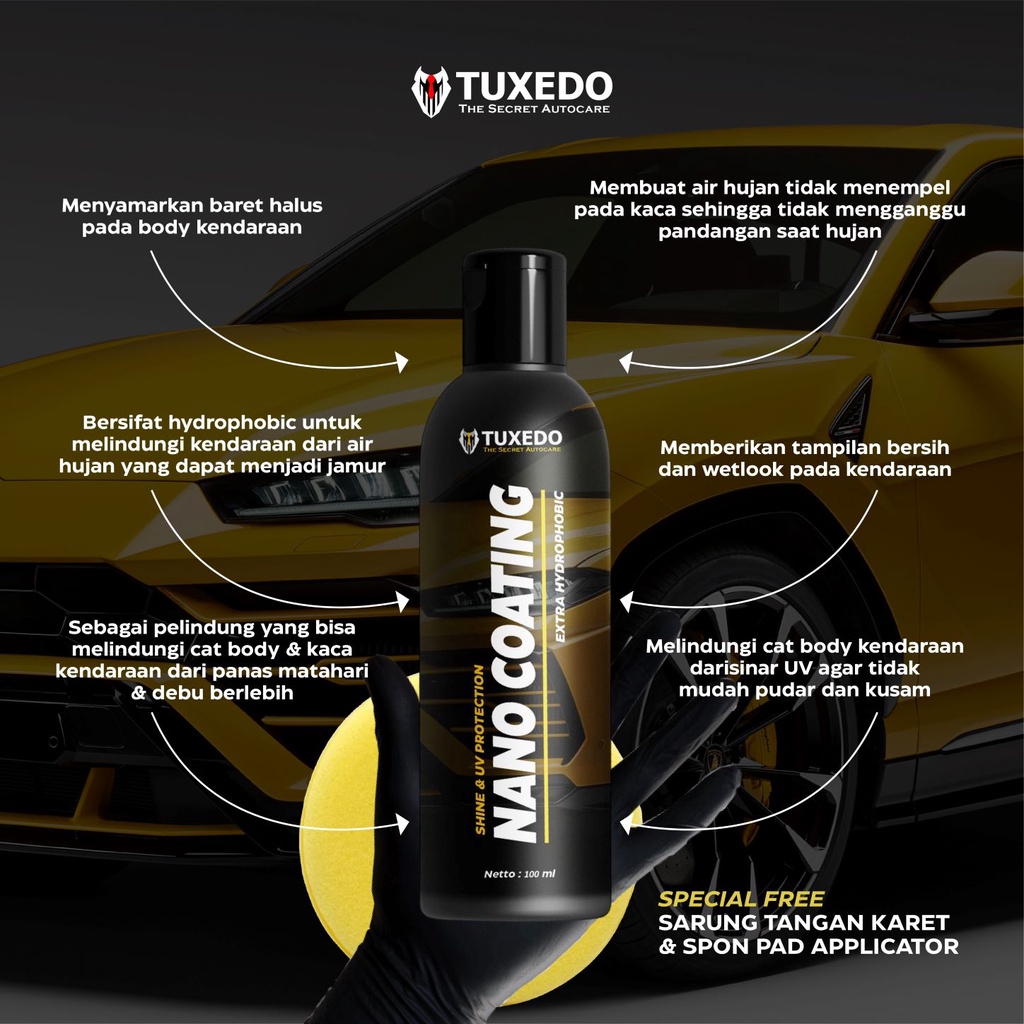 Premium Nano Coating - Pengkilap Body Mobil dan Motor By : Tuxedo Autocare