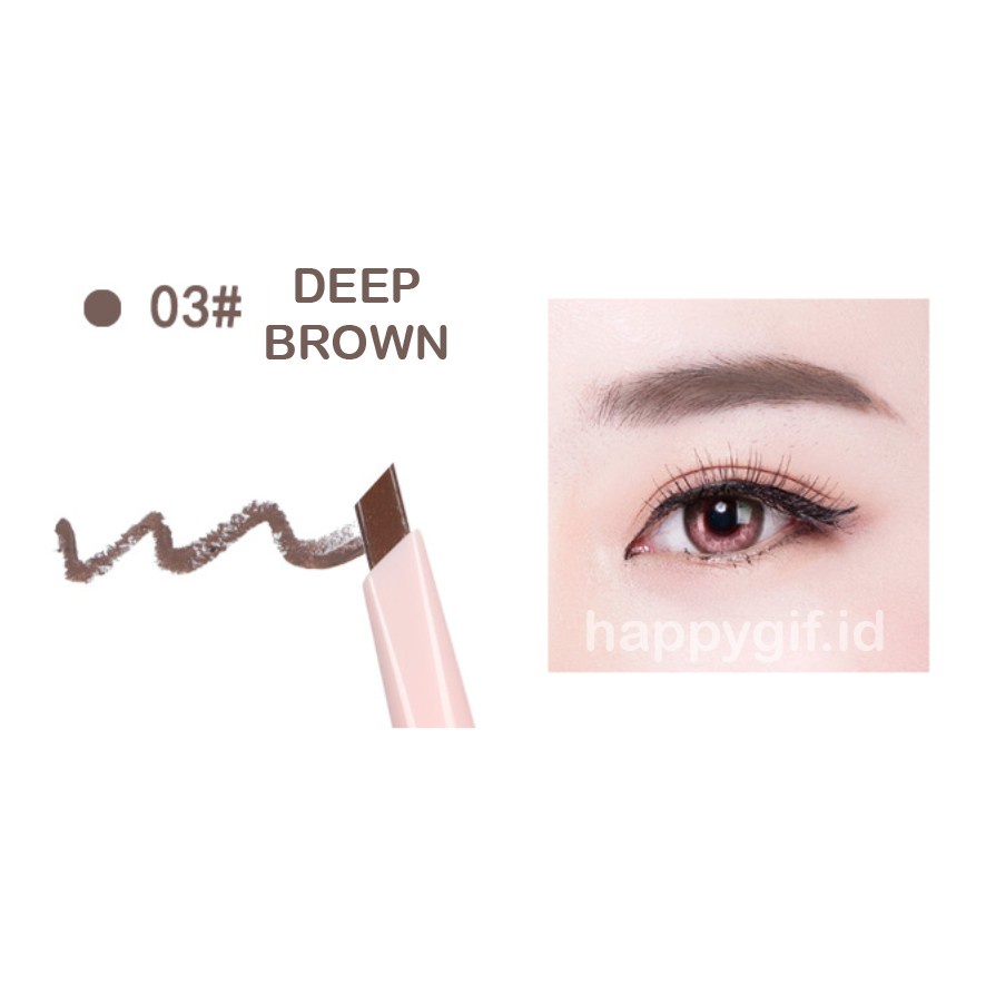 LAMEILA Pensil Alis Original Eyebrow 2 in 1 Kepala Ganda Pink Sakura