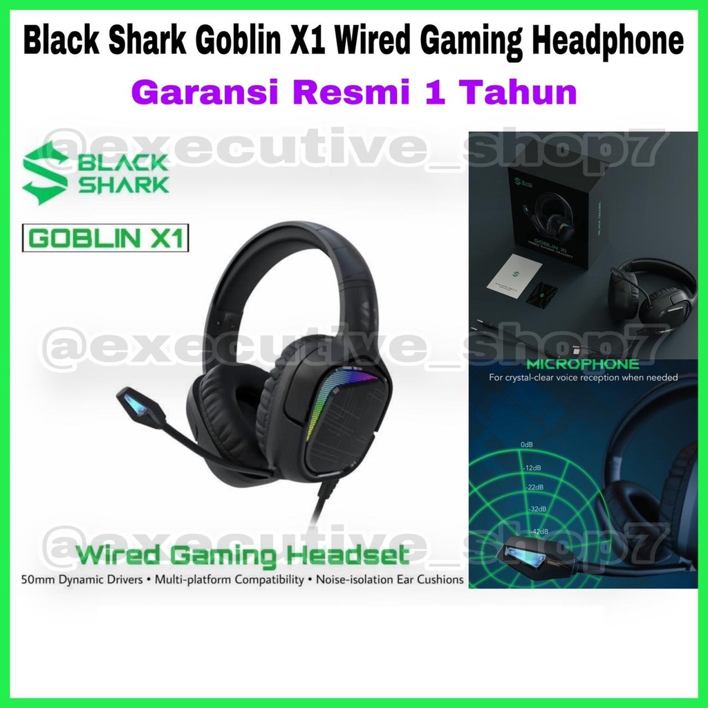 Black Shark Goblin X1 Wired Gaming Headphone Garansi Resmi 1 Tahun