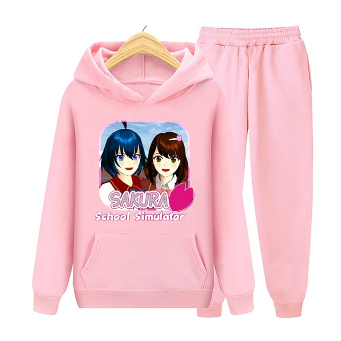 YMF - Setelan Sweater Hoodie Sakura School Simulator | Anak-Remaja ( SET Hoodie - Sakura School Simulator )®