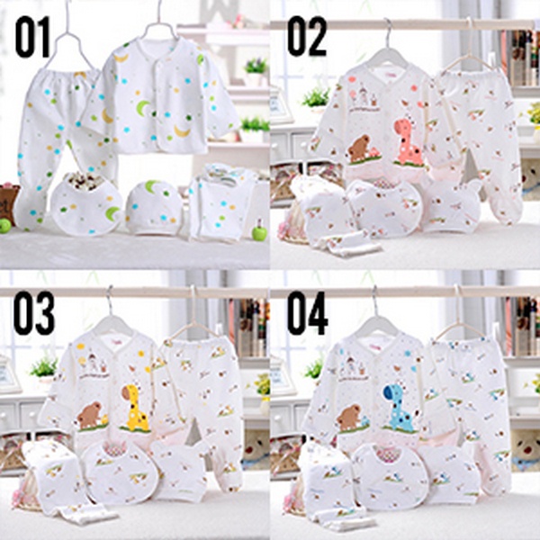 LID9038 - 5 in 1 Set Baju/ Piyama Baby Soft &amp; Comfortable Cotton