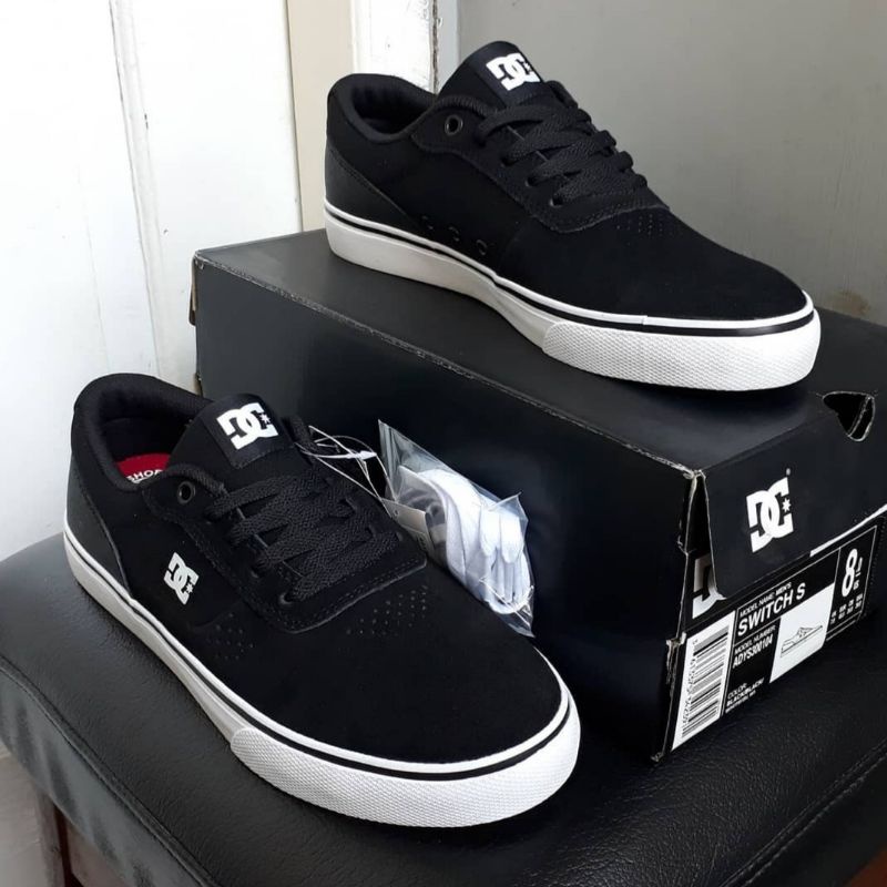 ORI SALE DC Shoes Men up to 70% Switch S Men's Black/Black/White Sepatu Pria