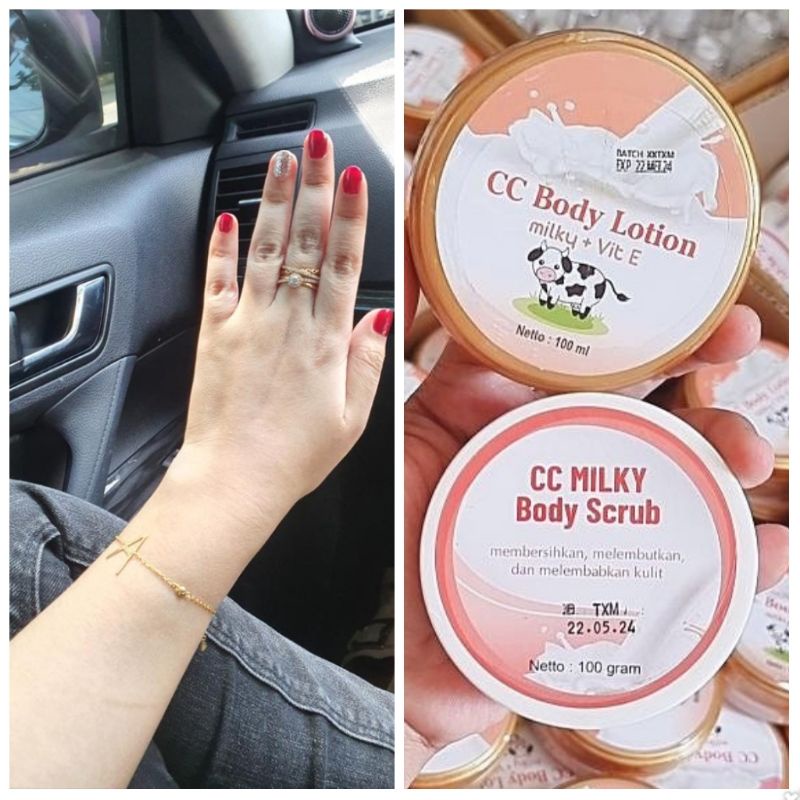 CC Body Lotion Milky &amp; CC Milky Body Scrub AMAN BPOM