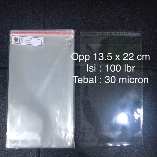 

Plastik opp lem tebal 03 13.5x22 13,5 x 22 seal 100 lembar pcs kaca 30 micron undangan bening murah