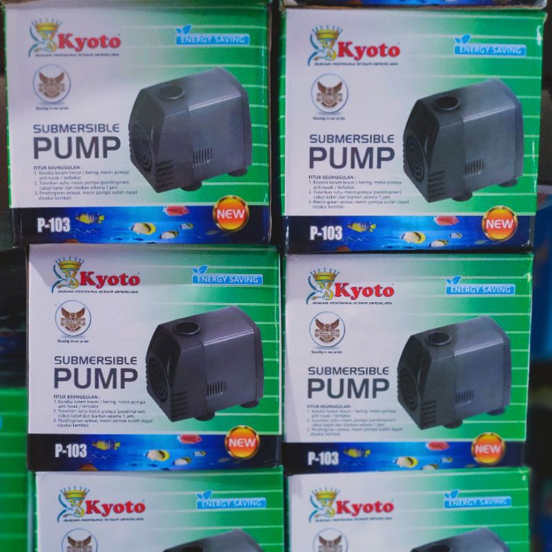 KYOTO P-103 Pompa Celup Filter Air Aquarium Aquascape Kolam Hidroponik Aquaponik Submersible Pump Power Head