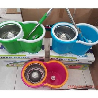 Magic Mop Sinda Dry Spin Stainles Steel  alat pel model 