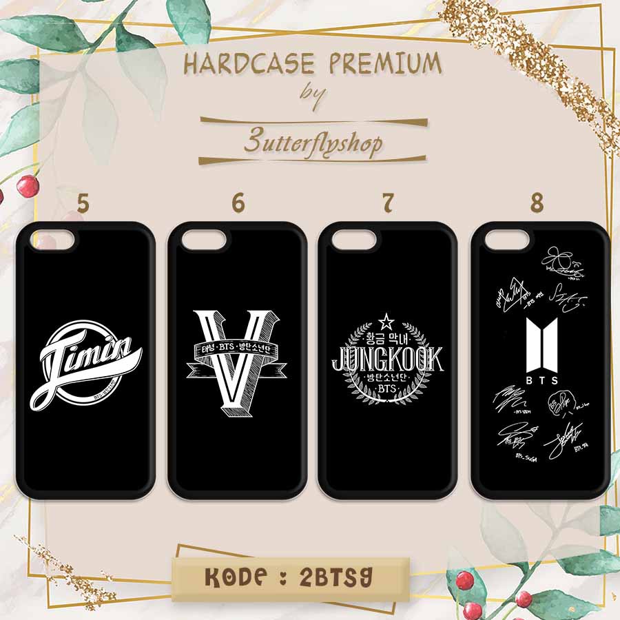[HARDCASE] BTS KPOP Member name casing case Oppo Vivo Realme Redmi Xiaomi Samsung iphone