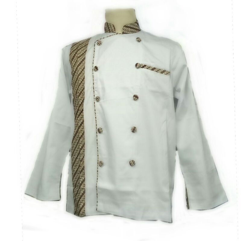 Chef jacket / Baju Chef motif batik