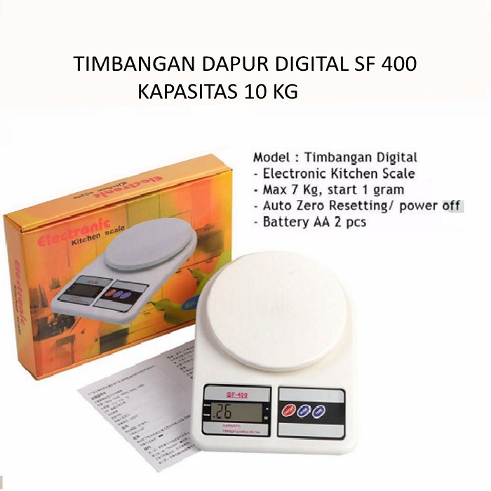 Timbangan Kue Digital / Digital Kitchen Scale 10kg ( Non Baterai ) / timbangan gula bumbu masak emas perhiasan perak kalung gelang cincin anting tepung terigu otomatis