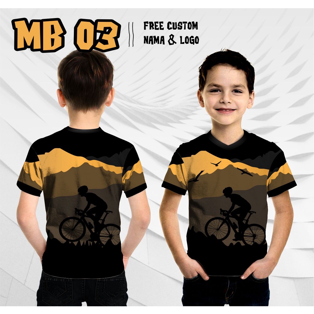 Jersey sepeda gunung anak baju kaos mtb mountain bike