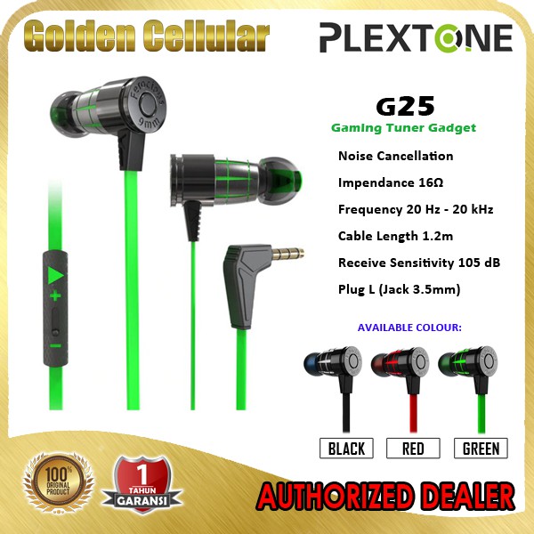 Plextone G25 In Ear Gaming Earphone Headset Noise Canceling Original