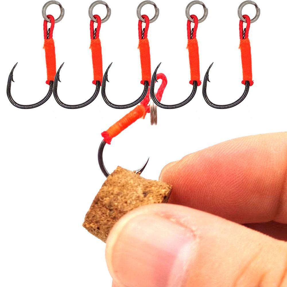 Preva 10pcs Luya Umpan Keras Bahan Buatan Fishhooks Kait Tambahan