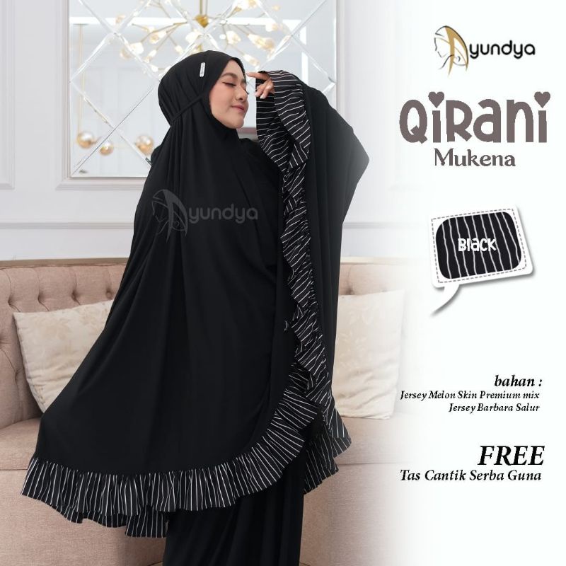 MUKENA HITAM POLOS  UMROH/HAJI  BY AYUNDYA