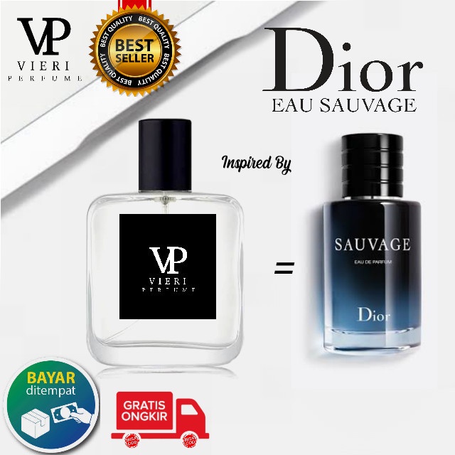 Parfum Laki banget aroma Dior Sauvage wangi tahan lama 24 jam original Blue Option Parfum