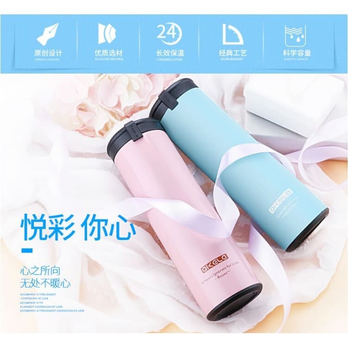 Botol Minum Thermos Termos Tumbler Tahan Panas Stainless Steel QKELLA