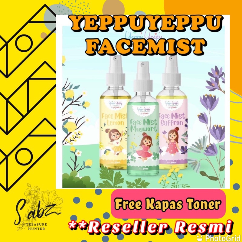 FACEMIST SAFFRON  BPOM YEPPU YEPPU BY KIYOWO / TONER FACE MIST YEPPUYEPPU