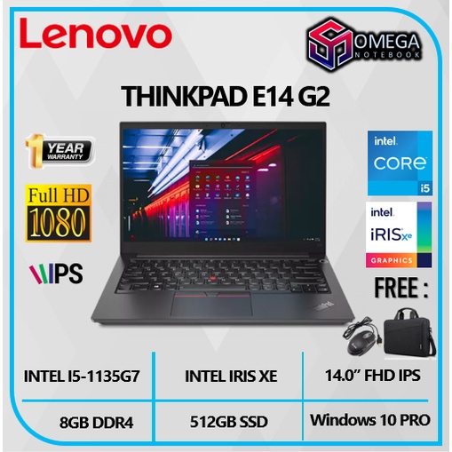 LENOVO THINKPAD E14 G2 I5 1135G7 8GB 512SSD IRISXE W10PRO 14.0&quot;FHD