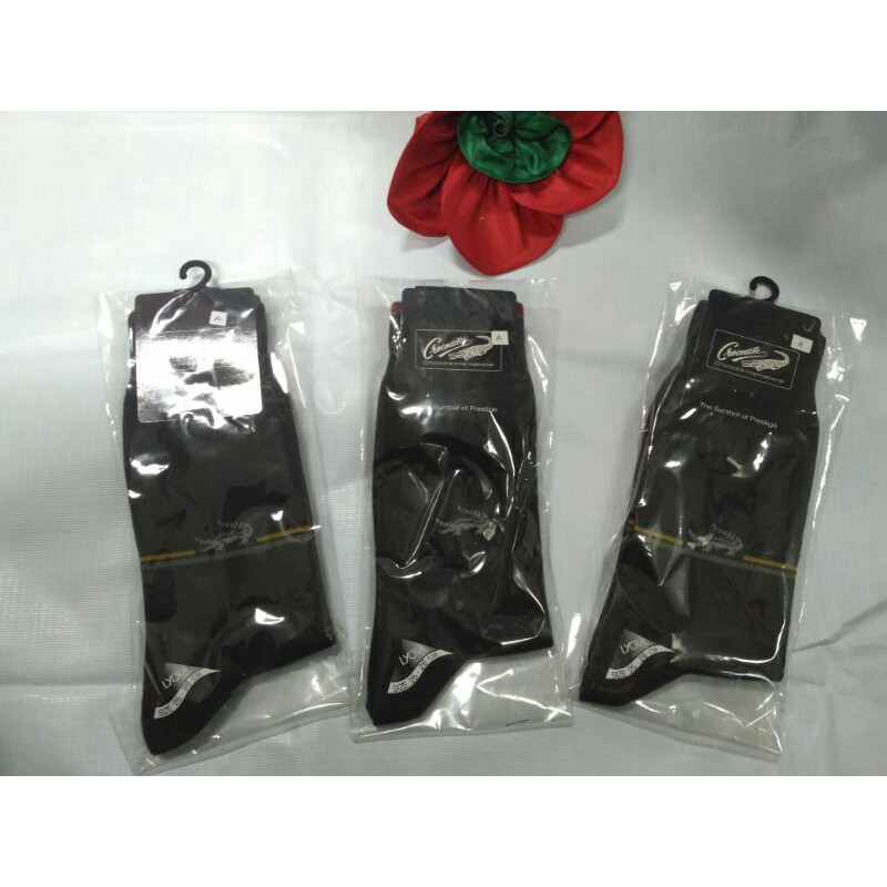 Kaos kaki pria /Kaos kaki kantor formal CROCODILE Original warna coklat