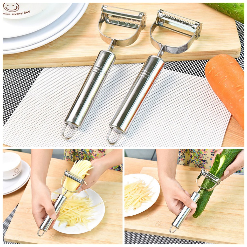 PISAU PENGUPAS KULIT BUAH DAN SAYUR 2IN1 STAINLESS PEELER