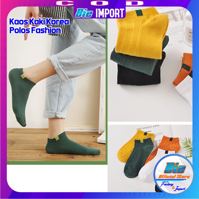 Kaos Kaki Korea Wanita Polos Fashion Impor Best Seller