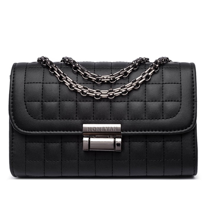 Tas Slempang Wanita HONYAN CAREN SLING BAG Murah Import Shoulder Korea - Hitam, Dustbag