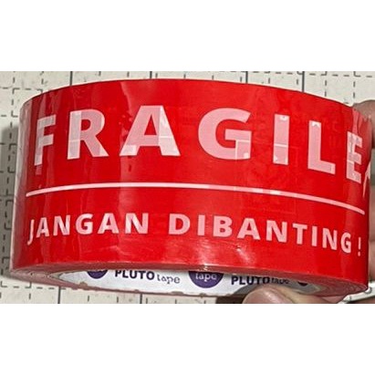 

Lakban atau Plakban Fragile Jangan Dibanting Ukuran 48 MM x 100 Yard