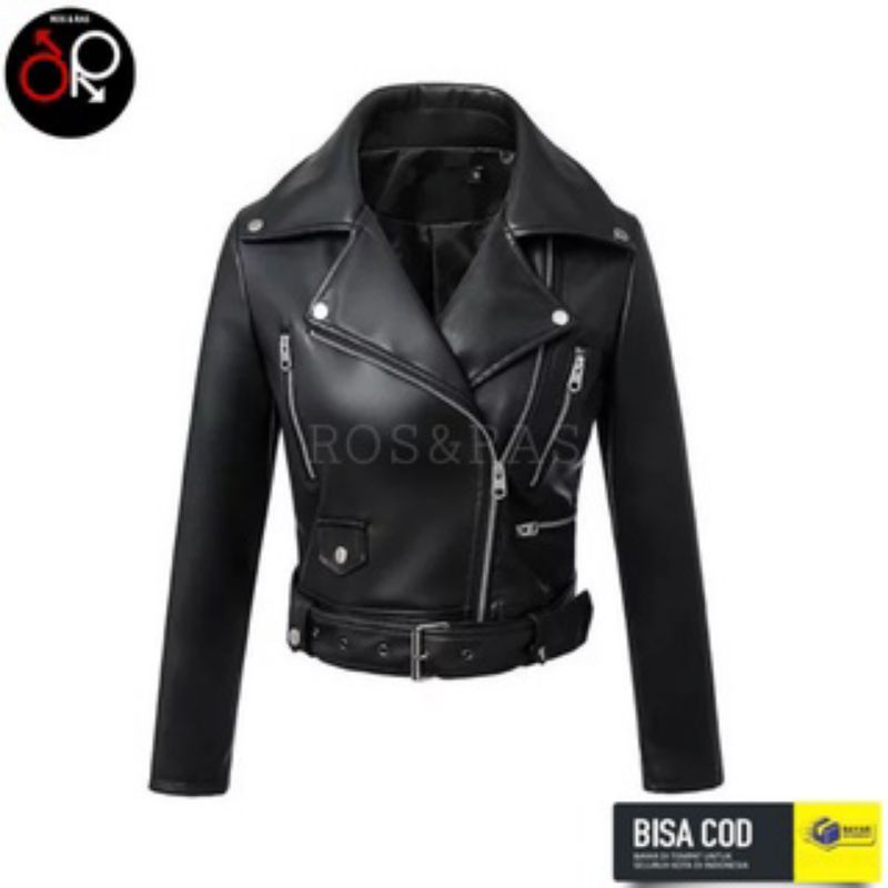 Jaket wanita murah / Ootd Jaket kulit wanita / Jaket Casual / Leather jaket wanita
