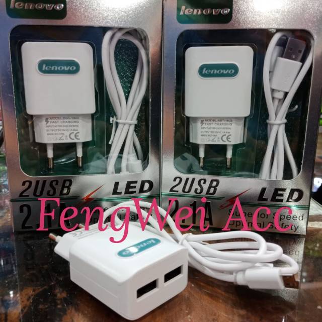 Charger Casan TC LED Lenovo Superior 2USB 2.1A