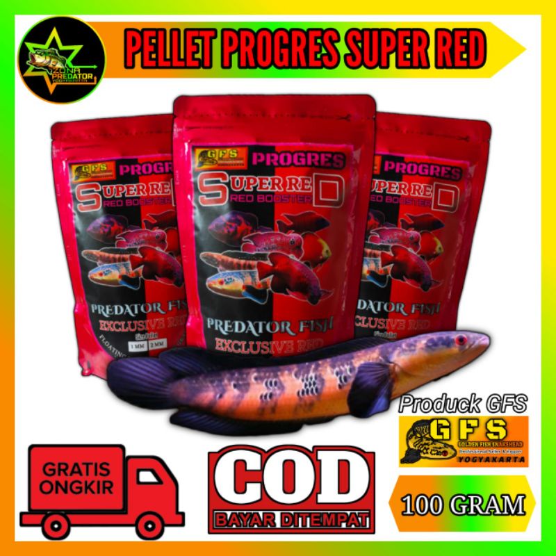 Pelet predator GFS Super red 100 gram