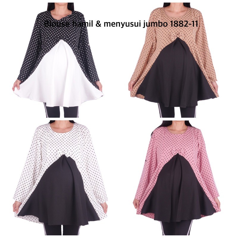 Blouse Hamil dan menyusui jumbo size 1882