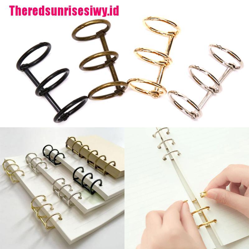 2pcs 3cincin Metal Binder Rings Loose Leaf Binder Scrapbook Album Diy Craft