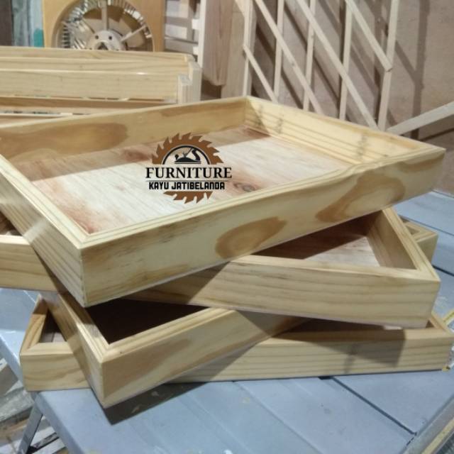 Kotak hantaran / seserahan tray nampan kayu jati belanda