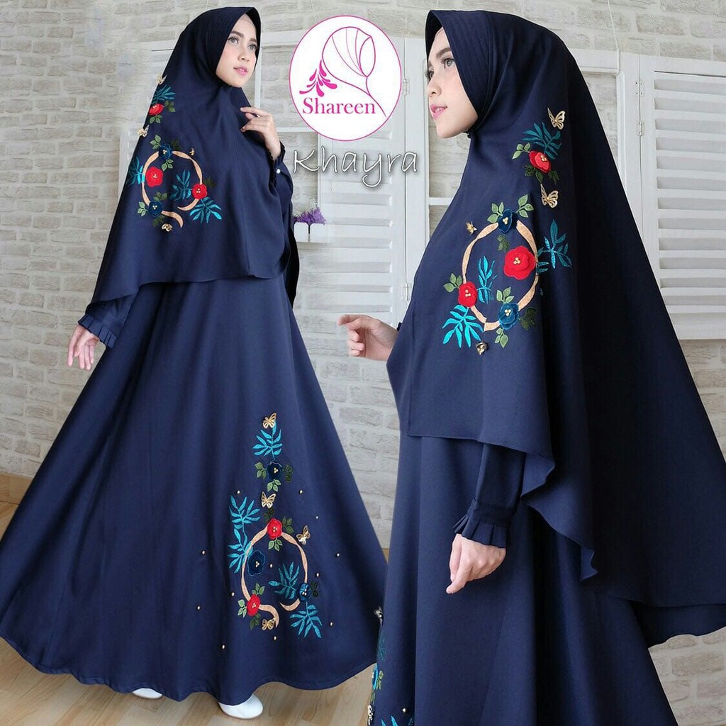ABAYA 12419 GAMIS JUMBO PREMIUM KHAYRA NAVY Promo